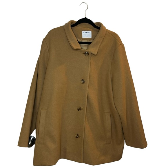 OLD NAVY Coat Camel Brown Tan Peacoat XXL extra large Jacket - Picture 2 of 8